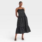 Women's Sleeveless Ruffle Dress - Who What Wear Black Floral