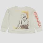 Junk Food Toddler Girls' Blondie Cropped French Terry Sweatshirt - White