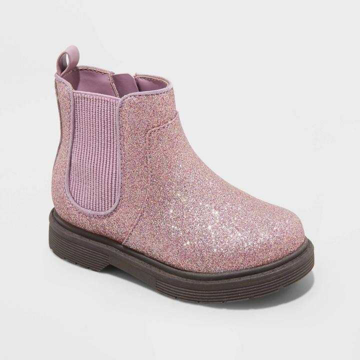 Toddler Girls' Delaney Zipper Chelsea Boots - Cat & Jack Pink