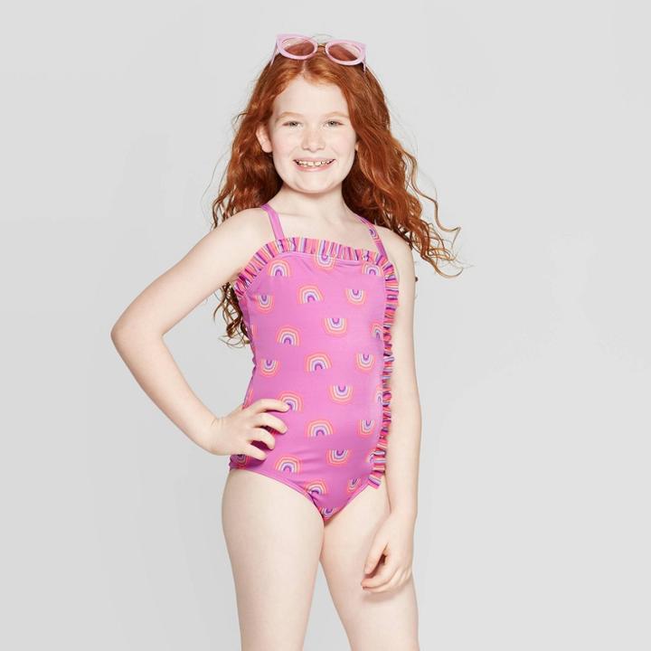 Girls' Rainbow Skies One Piece Swimsuit - Cat & Jack Pink