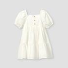 Toddler Girls' Eyelet Short Sleeve Dress - Art Class White