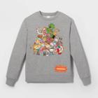 Men's Nickelodeon Super 90's Mashup Graphic Sweatshirt - Heather S, Size: