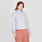 Women's Regular Fit Long Sleeve Turtleneck Pullover - A New Day Teal Xl, Women's, Blue