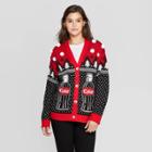 Women's Coca-cola Long Sleeve Pullover Sweater (juniors') - Red