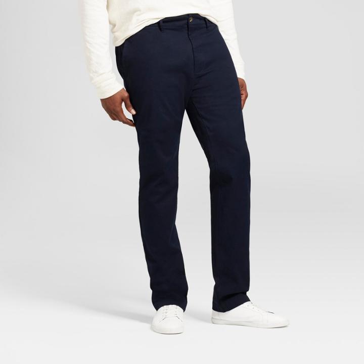 Men's Big & Tall Slim Fit Hennepin Chino Pants - Goodfellow & Co Navy (blue)