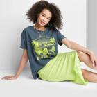 Women's Ascot + Hart Graphic Rolled Short Sleeve T-shirt - Gray