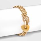 Yellow Aventurine Semi-precious Charm Charm Toggle Chain Bracelet - Universal Thread Yellow
