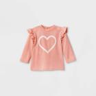Grayson Mini Baby Girls' Heart Sweatshirt - Pink Newborn