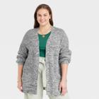 Women's Plus Size Open Cardigan - A New Day Gray