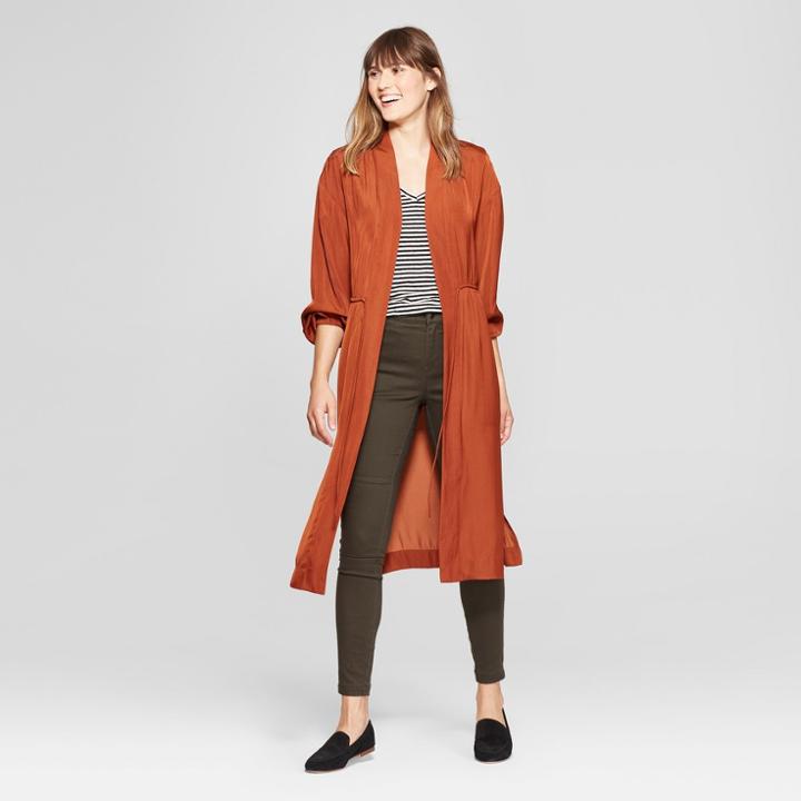 Women's Balloon Sleeve Kimono - A New Day Rust