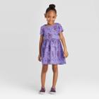 Petitetoddler Girls' Trolls Short Sleeve Dress - Purple