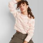 Women's Crewneck Spacedye Pullover Sweater - Wild Fable Pink