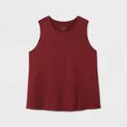Women's Plus Size Pullover Jersey Tank Top - A New Day Burgundy 1x, Women's,