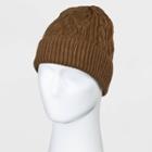 Men's Cable Cuff Fleece Lined Beanie - Goodfellow & Co Gold