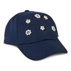 Merona Women's Baseball Cap With Beaded Flowers Navy (blue) -