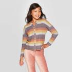 Girls' Long Sleeve Button-down Cardigan - Art Class S, Girl's, Size: Small,