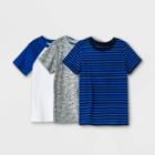 Toddler Boys' 3pk Crew Neck Short Sleeve T-shirt - Cat & Jack Blue