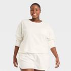 Women's Plus Size French Terry Sweatshirt - Universal Thread White