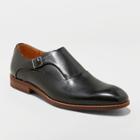 Men's Keanu Leather Monk Strap Dress Shoes - Goodfellow & Co Black