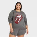Women's The Rolling Stones Plus Size Graphic Sweatshirt - Gray