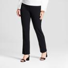 Women's Straight Leg Curvy Bi-stretch Twill Pants - A New Day Black 0l,