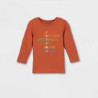 Toddler Boys' Autumn Graphic Long Sleeve T-shirt - Cat & Jack Dark Orange