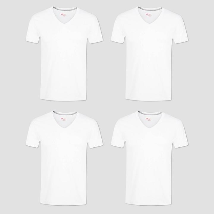Hanes Premium Hanes Men's 4pk Slim Fit V-neck T-shirt - White