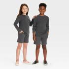 Kids' Long Sleeve T-shirt - Cat & Jack Charcoal Gray