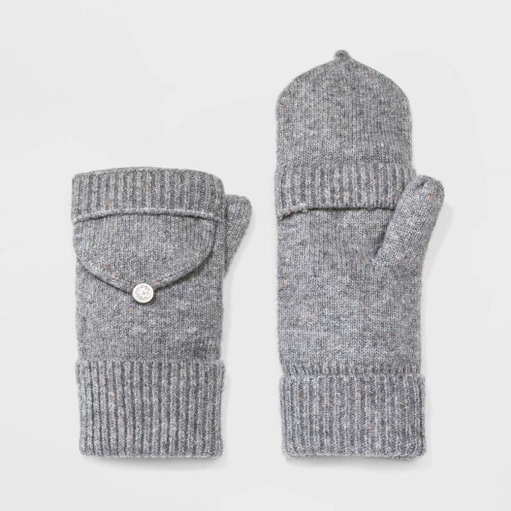 Women's Essential Flip Top Mitten - Universal Thread Gray