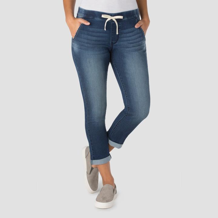 Denizen From Levi's Women's Modern Lounge Crop Jeans - Medium Wash X