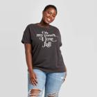 Fifth Sun Women's Plus Size Oh My Gourd I Love Fall Short Sleeve Graphic T-shirt - Black