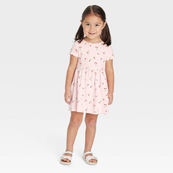 Toddler Girls' Cherries Short Sleeve Dress - Cat & Jack