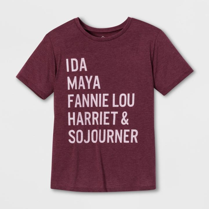Well Worn Women's Short Sleeve Heroes T-shirt - Burgundy