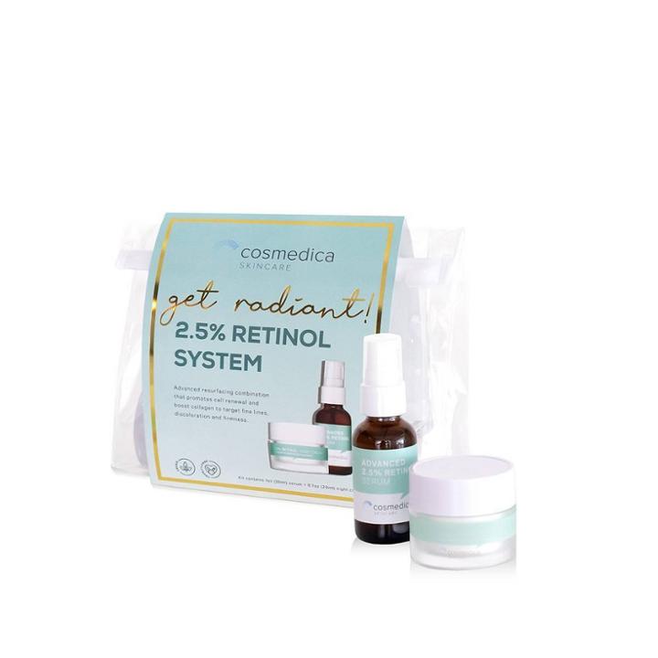 Cosmedica Skincare Get Radiant 2.5% Retinol System - 2ct/1.7 Fl Oz