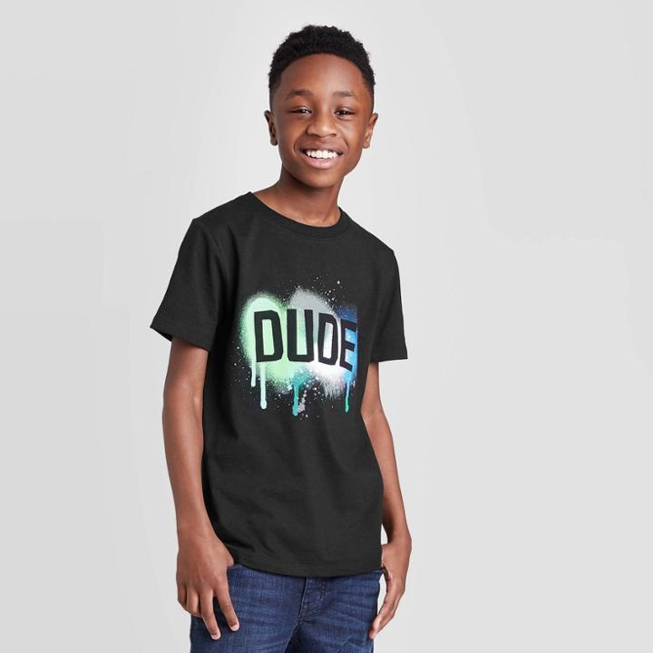 Petiteboys' Short Sleeve Graphic T-shirt - Cat & Jack Black