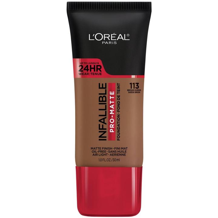 L'oreal Paris Infallible Pro-matte Foundation Normal/oily Skin - 113 Brown Suede