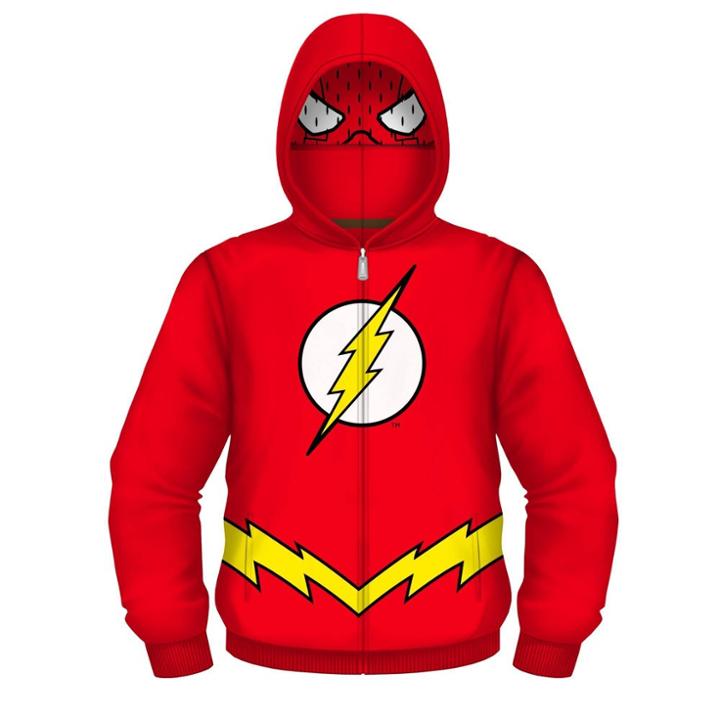 Warner Bros. Boys' Dc Comics The Flash Cosplay Hooded Sweatshirt - Red