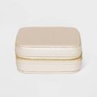 Small Faux Leather Zippered Travel Case Storage - A New Day Cream, Adult Unisex, Ivory