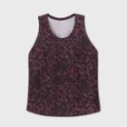 Women's Plus Size Leopard Print Active Graphic Tank Top - All In Motion Mulberry
