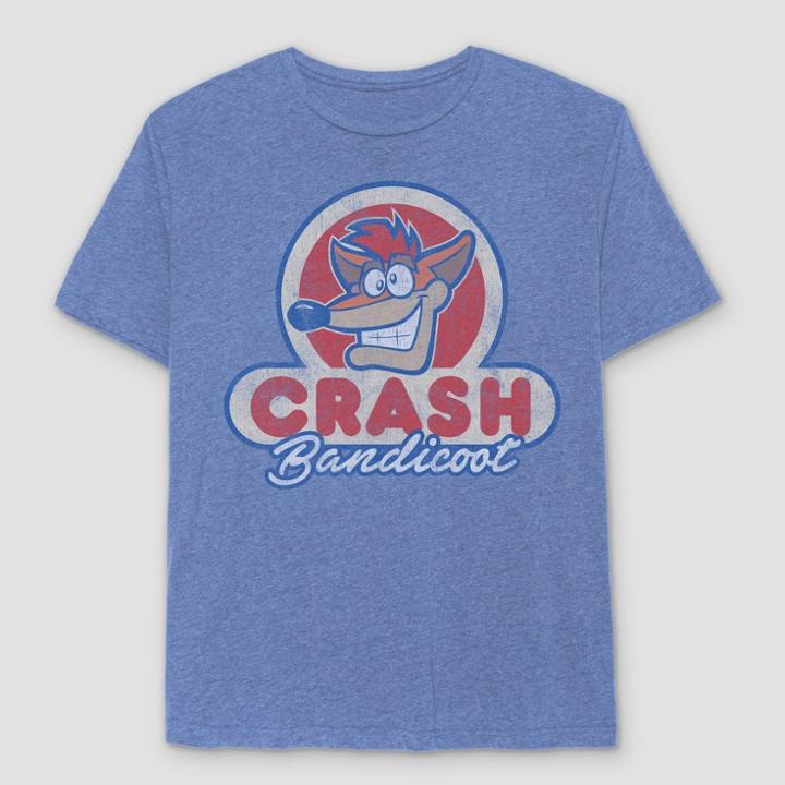 Men's Crash Bandicoot Short Sleeve Graphic T-shirt - Blue