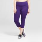 Women's Plus Size Embrace Capri Leggings - C9 Champion Violet (purple)