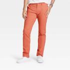 Men's Skinny Chino Pants - Goodfellow & Co Coral Stone 38x32, Pink/grey