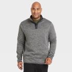 Men's Tall Standard Fit 1/4 Snap Sweatshirt - Goodfellow & Co Gray