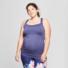 Maternity Plus Size Active Tank - Isabel Maternity By Ingrid & Isabel Dark Purple