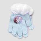 Kids' Frozen Fur Gloves, Blue/white