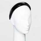 Puffy Plastic Headband With Solid Faux Leather Cover - Wild Fable Black