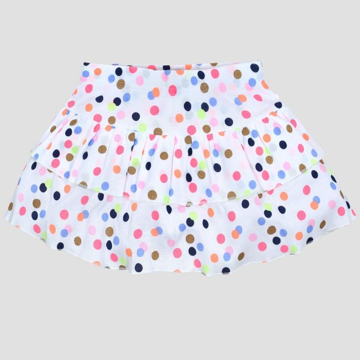 Gerber Graduates Baby Girls' Polka Dot Skort - White 4t,