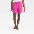 Women's High-rise Cotton Fleece Shorts 8 - All In Motion Berry Purple