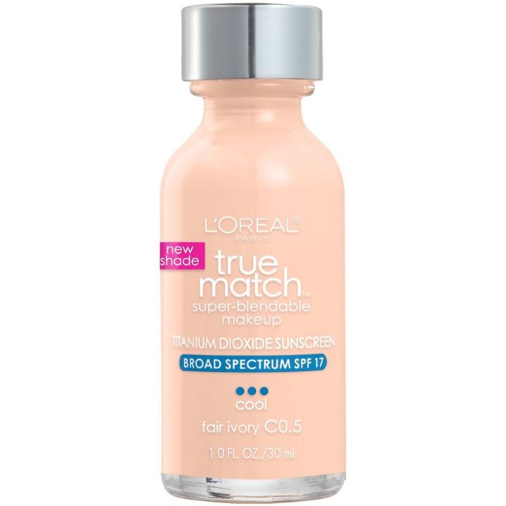 L'oreal Paris True Match Super-blendable Makeup Titanium Dioxide Sunscreen Fair Ivory C0.5