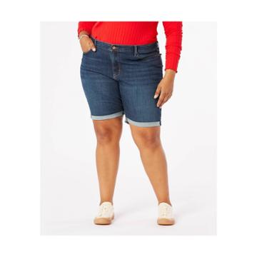 Denizen From Levi's Women's Plus Size Mid-rise Bermuda Jean Shorts - Disco Queen